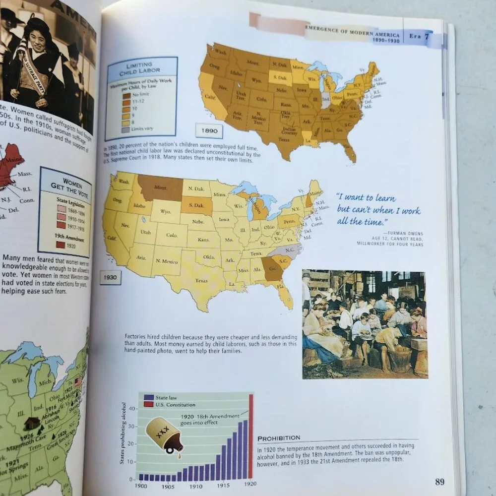 Nystrom Atlas of US History Maps Map Book Reference Book United States Social St
